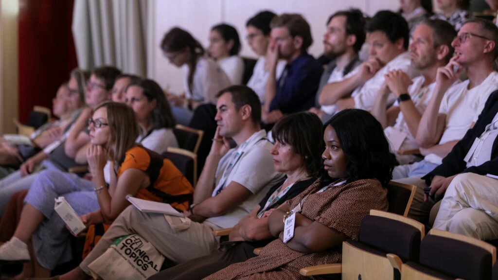 People attending a conference